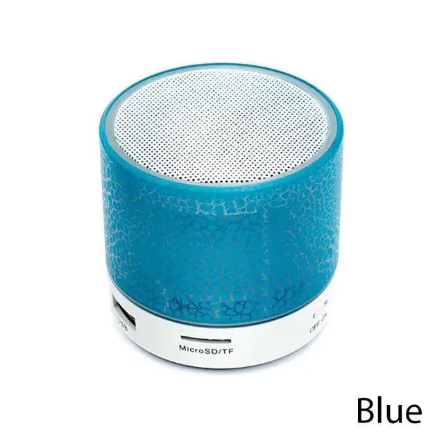 Mini Portable Bluetooth Speaker Car Audio Music Dazzling Crack LED Wireless Bluetooth 4.1 Subwoofer Speaker TF Card