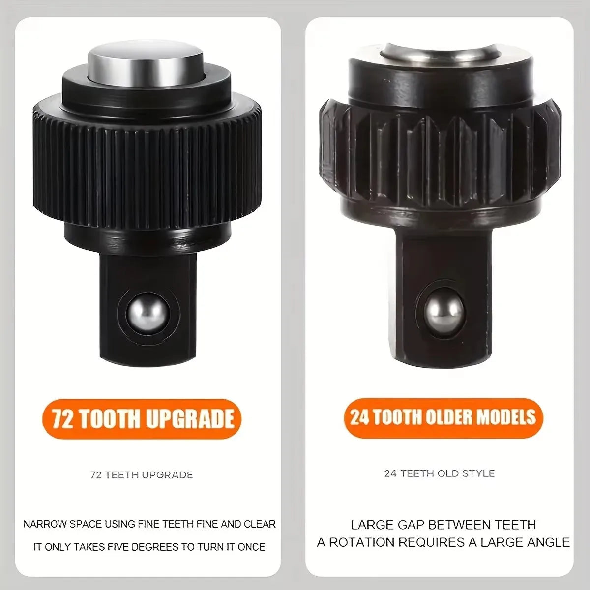 1/4,3/8,1/2 Inch Drive Socket Ratchet Wrench Extendable Handle Wrench 72-Tooth Quick-Release Reversible