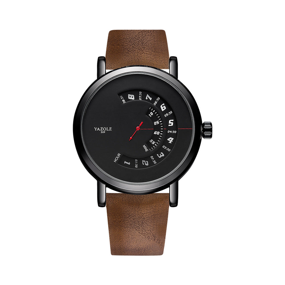 Yazole 509 Cross-border Fashion Turntable Watch Men Waterproof Men's Quartz Watch Men's Watch Watch Wholesale