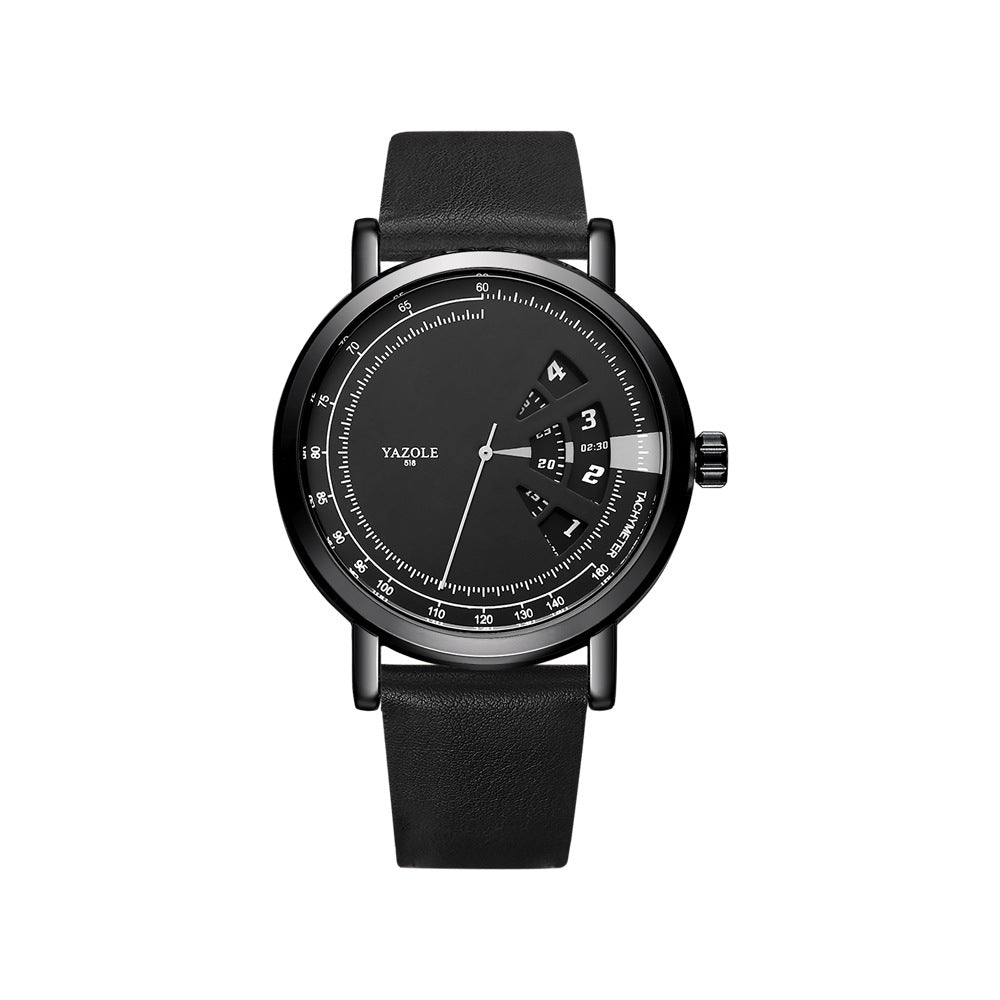 Yazole 509 Cross-border Fashion Turntable Watch Men Waterproof Men's Quartz Watch Men's Watch Watch Wholesale