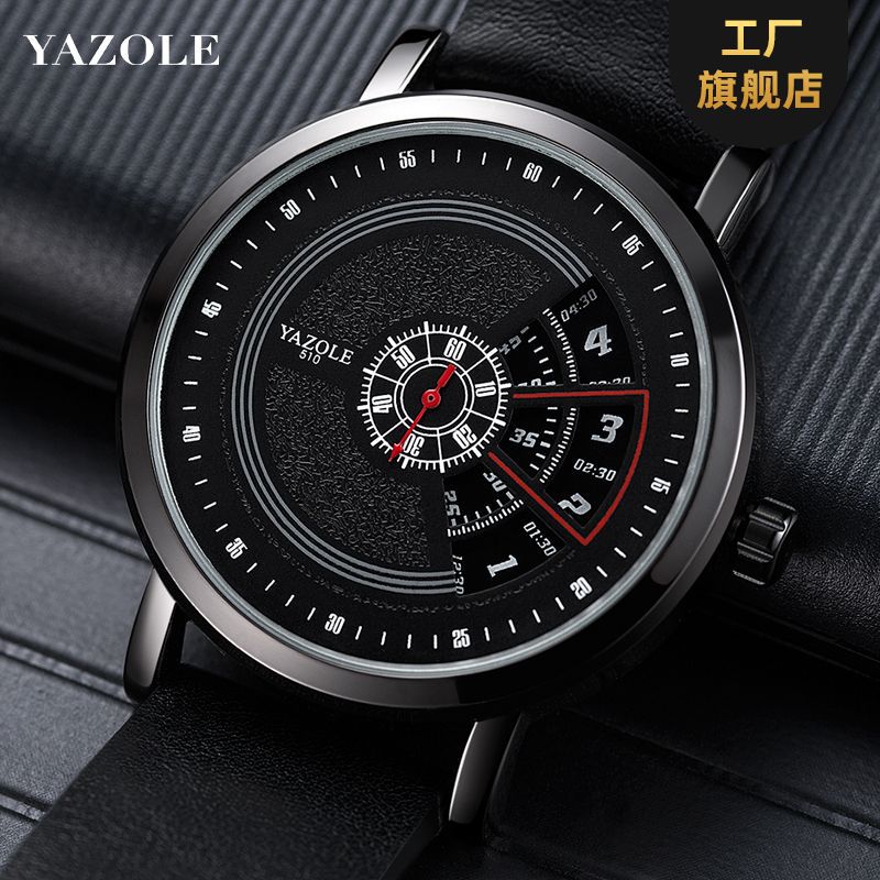 Yazole 509 Cross-border Fashion Turntable Watch Men Waterproof Men's Quartz Watch Men's Watch Watch Wholesale
