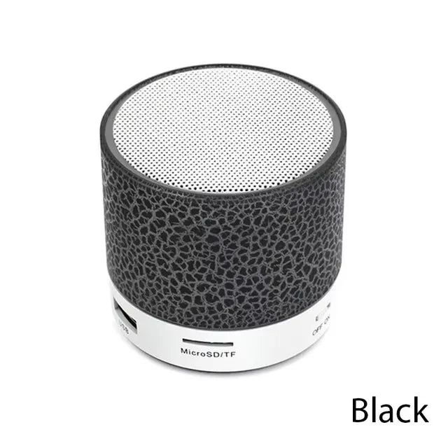 Mini Portable Bluetooth Speaker Car Audio Music Dazzling Crack LED Wireless Bluetooth 4.1 Subwoofer Speaker TF Card