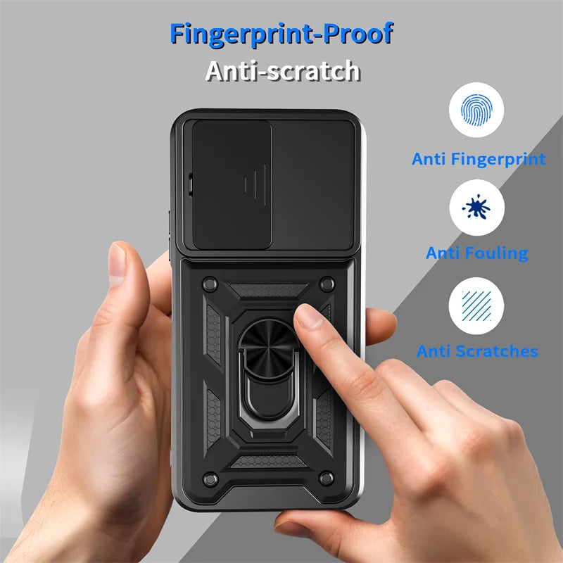 Shockproof Armor Case For Mi POCO M7 4G Car Holder Phone Cover Camera Lens Protection Fundas