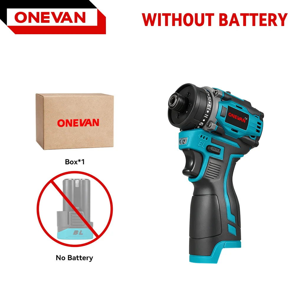 Onevan 3 em 1 450w chave de fenda elétrica sem escova sem fio portátil multifuncional perfuração ferramenta reparo doméstico com bateria 
