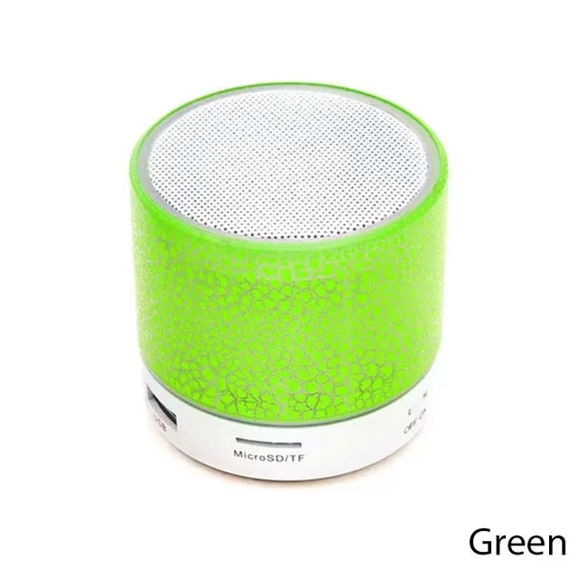 Mini Portable Bluetooth Speaker Car Audio Music Dazzling Crack LED Wireless Bluetooth 4.1 Subwoofer Speaker TF Card