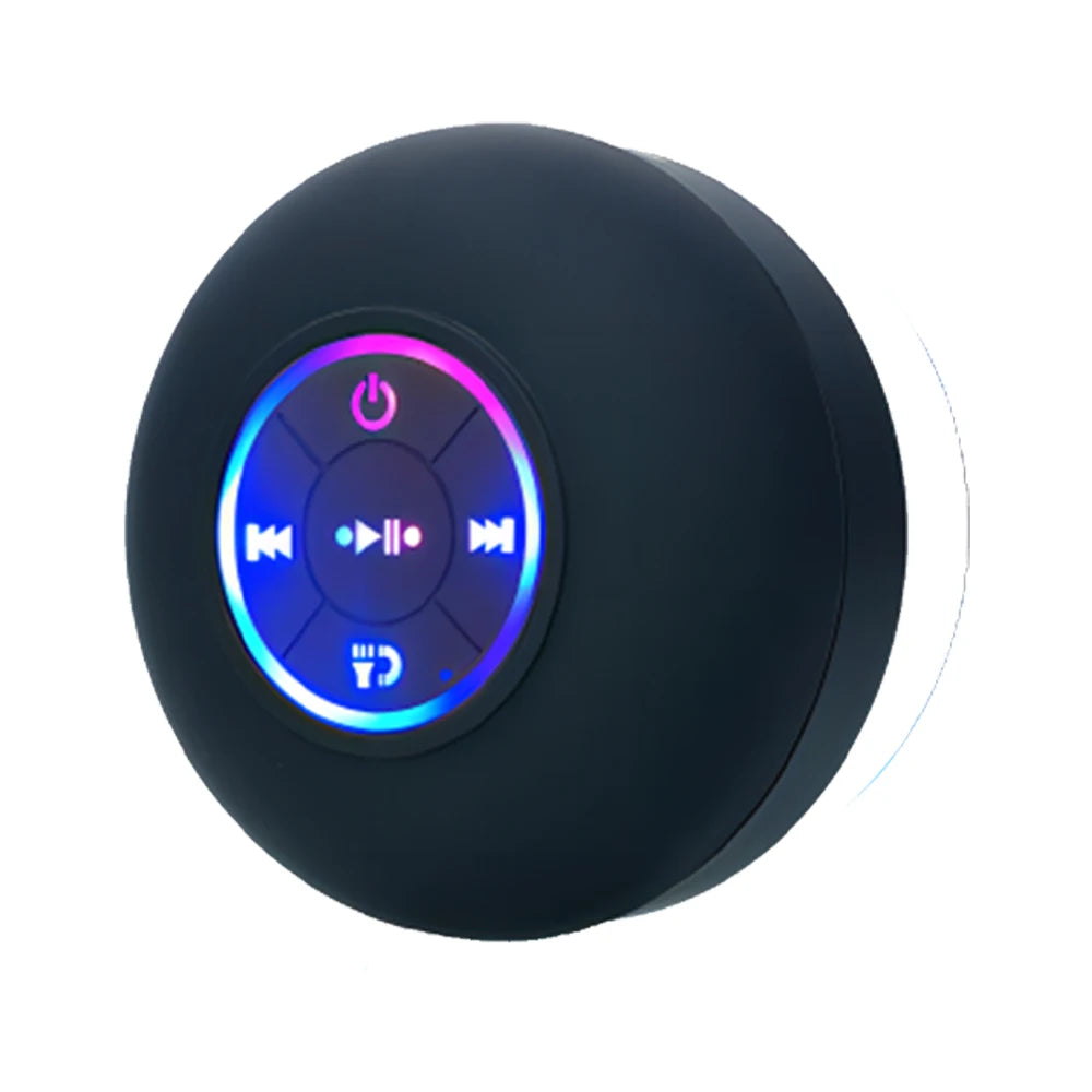 IPX4 Waterproof Bluetooth Speaker With Colorful LED Lights Strong Suction Cup Portable Mini Bluetooth Speaker For Outdoor Show