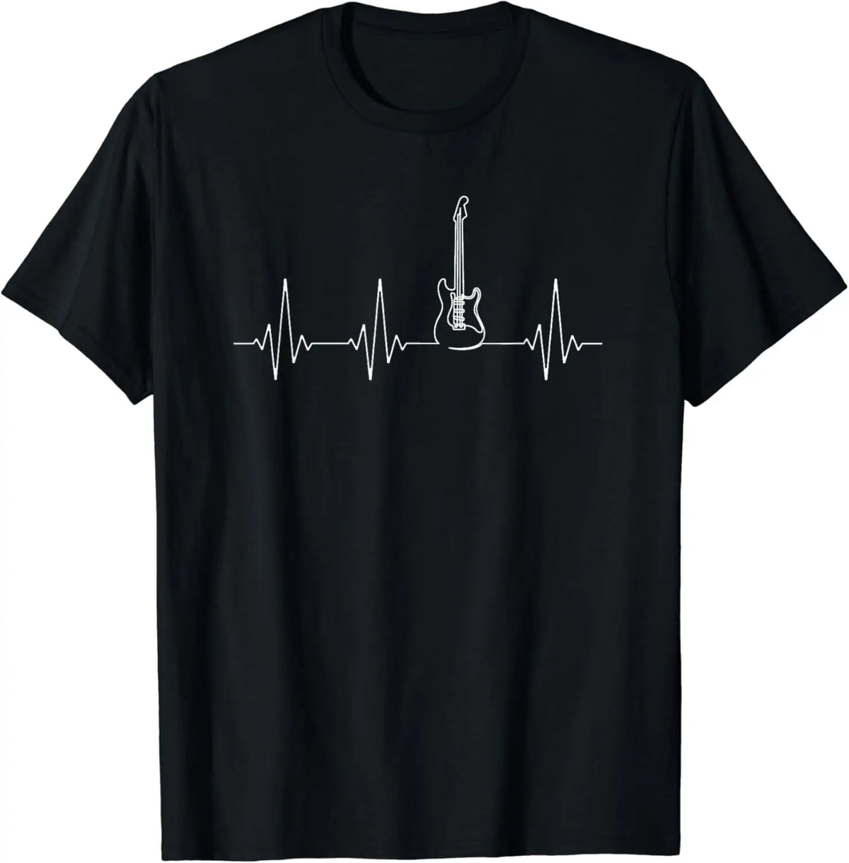 t-shirt Guitar Heartbeat Music Instrument for Guitarist T-Shirt Funny Gift Custom Printed Music Lovers Graphic Shirts Unisex Summer Tops