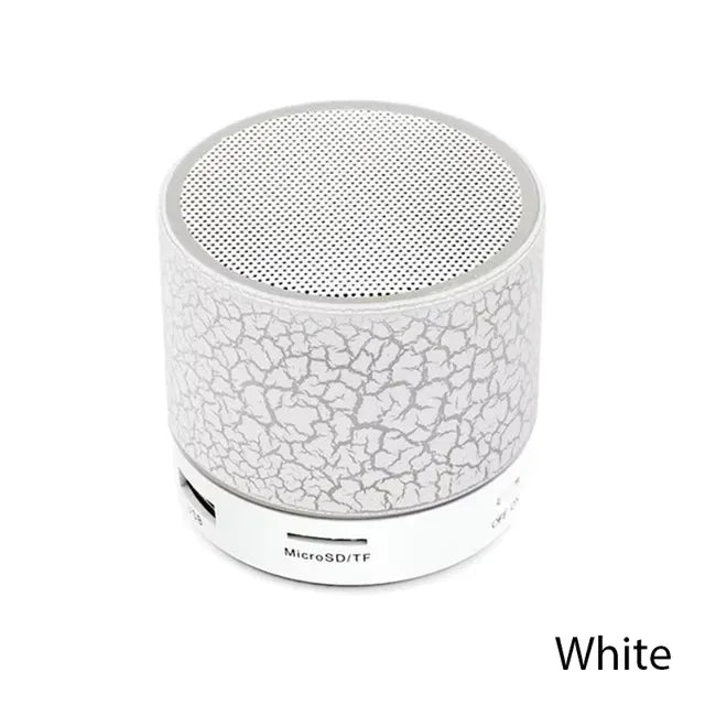 Mini Portable Bluetooth Speaker Car Audio Music Dazzling Crack LED Wireless Bluetooth 4.1 Subwoofer Speaker TF Card